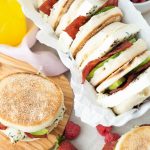 Starbucks Turkey Bacon Egg White Breakfast Sandwiches lined up in a row