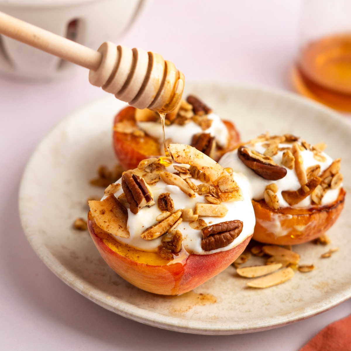 Easy Air Fryer Peaches | Begin With Balance