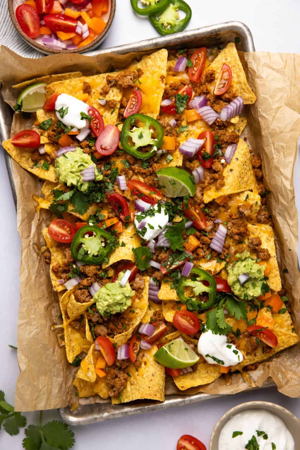 The Best Loaded Ground Turkey Nachos | Begin With Balance