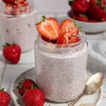 Jar of Strawberry Chia Pudding