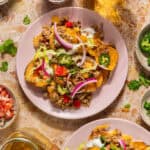 A plate of sweet potato nachos.