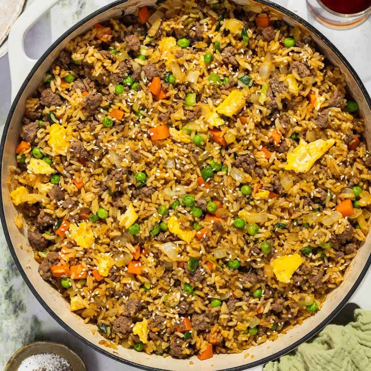 Easy Beef Fried Rice Recipe | Begin With Balance