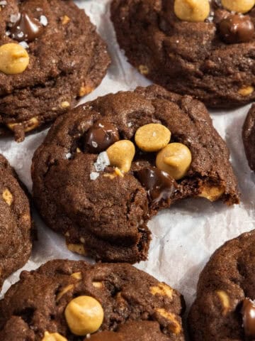 Featured image for chocolate and peanut butter chip cookies.