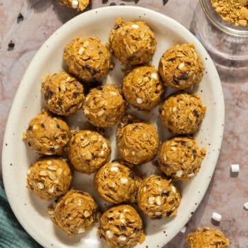 A platter of s'mores protein bites.