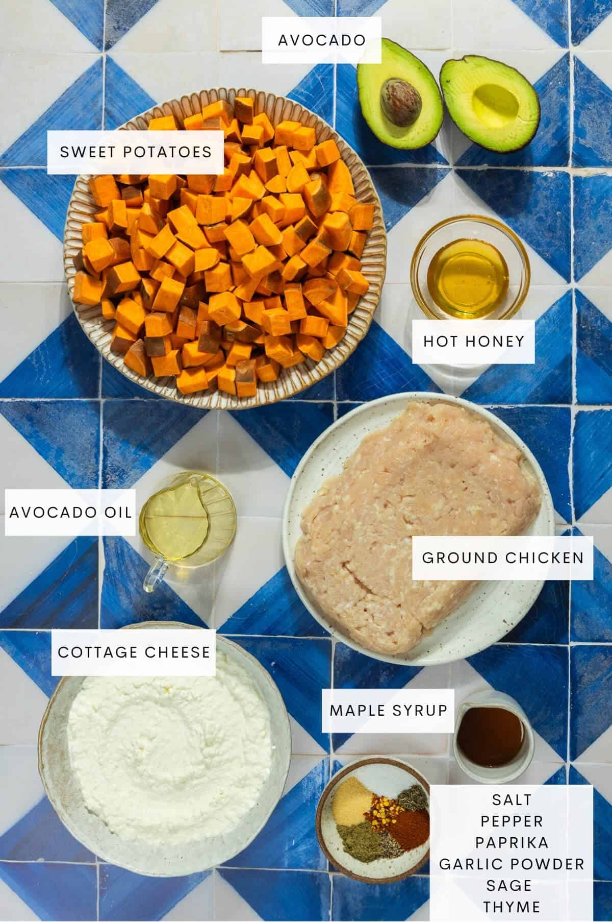 Ingredient for hot honey breakfast bowls.