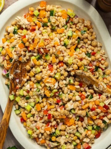 Featured image for Mediterranean white bean salad.