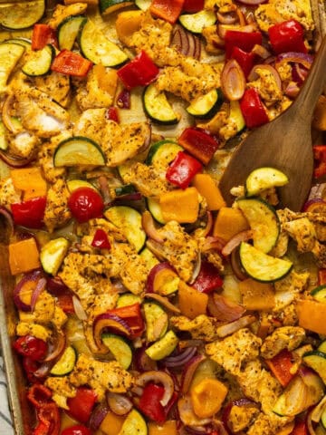 Greek chicken sheet pan.