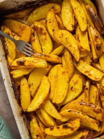 Lemon roasted potatoes.