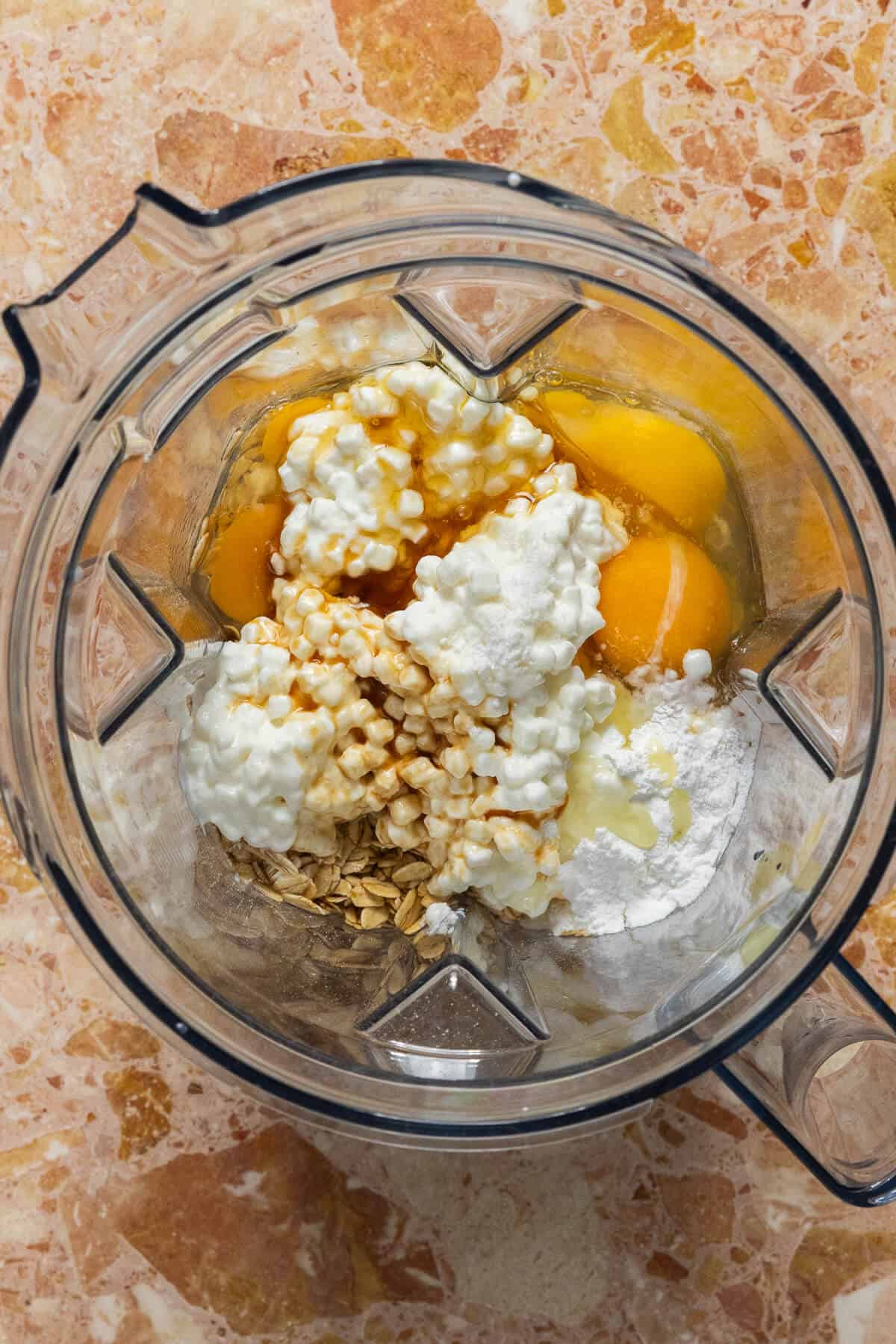 Ingredients in a blender.