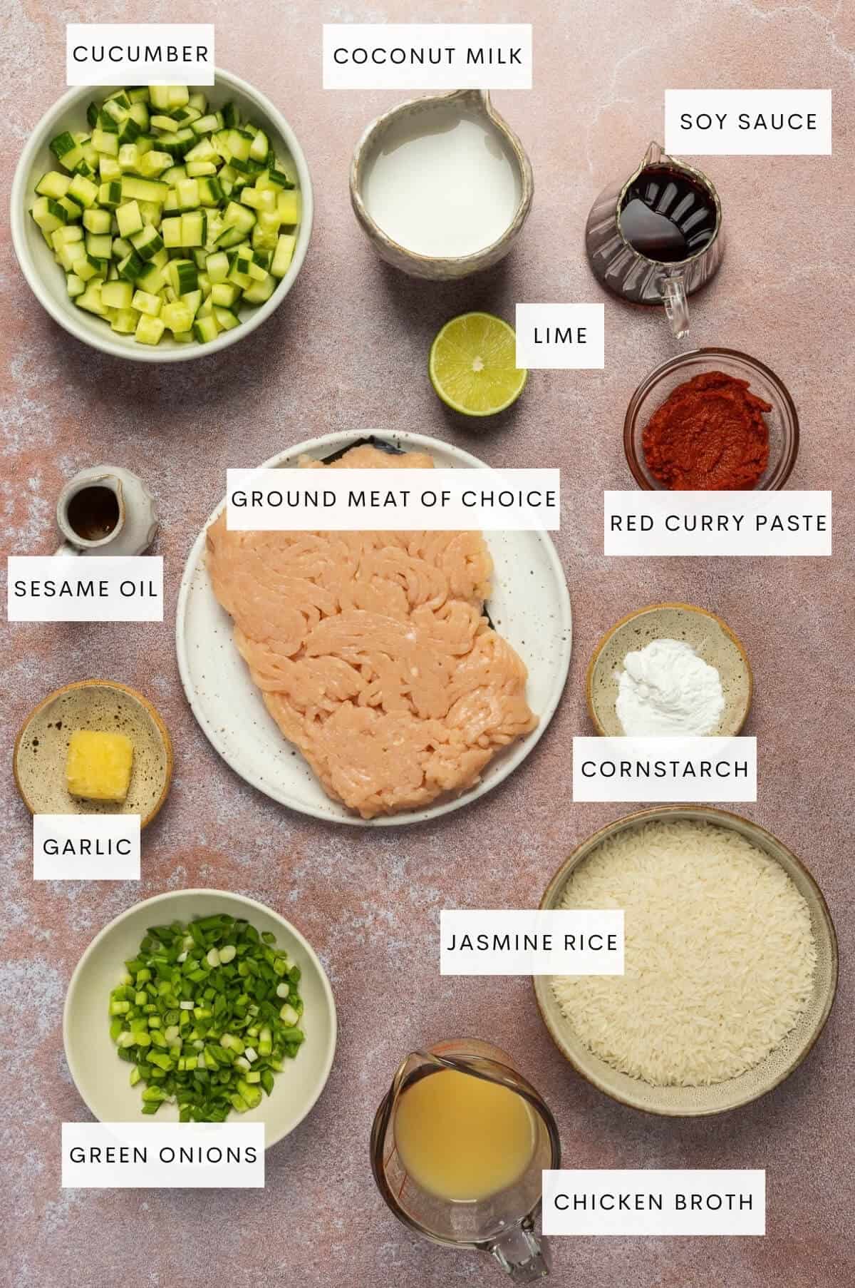 Ingredient shot for curry bowls.