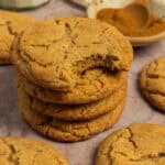 A stack of pumpkin spice snickerdoodles.