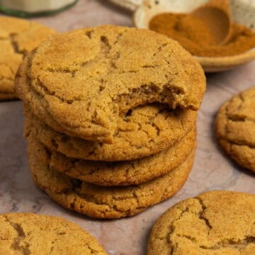 A stack of pumpkin spice snickerdoodles.